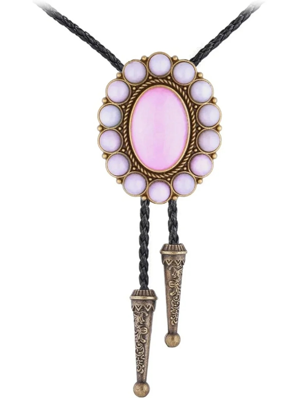Stylish Bolo Tie for Men & Women - Leather Necktie with Turquoise Western Charm